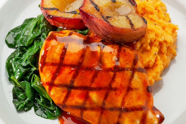 Grilled Chicken Breast with Spicy Peach Glaze thumbnail